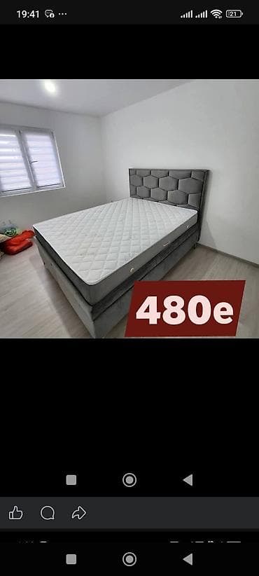 Stolice: Boxspring bračni kreveti sa tapaciranim uzglavljem - Tip: boxspring — 5