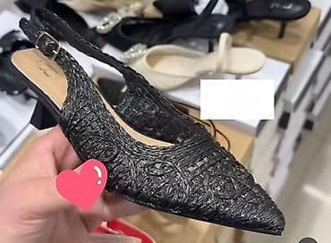 stikle od 10 cm: Elegantne ženske slingback štikle - Model: špicasti vrh, otvorena — 2