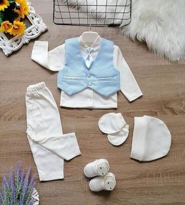 kacketi za bebe: Komplet: Košulja, Pantalone, Prsluk — 4