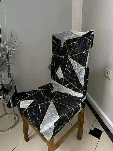 stolice od punog drveta: **Univerzalne rastegljive navlake za stolice sa visokim naslonom** — 1
