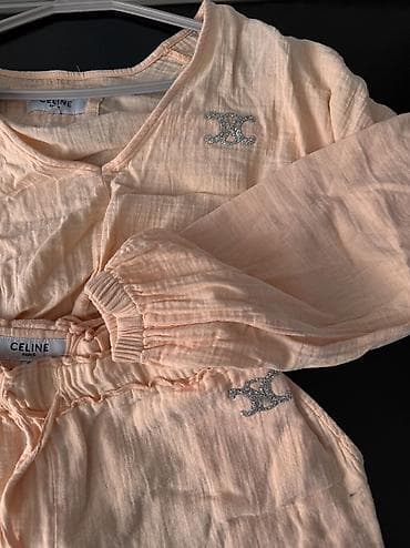 chopard satovi zenski: Komplet set top i sorts baby narandzaste boje Chanel Odgovara i S i M — 2