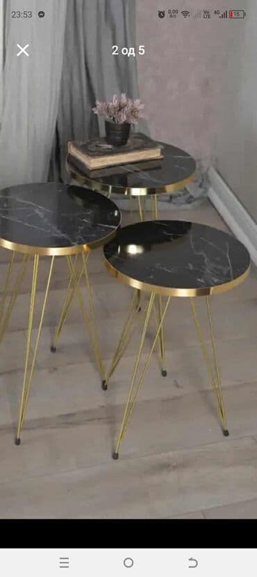 Dressers: ✨ Set Stočića “Gold” 3/1 Cena: 6500 RSD Unesite luksuznu notu u vaš — 4