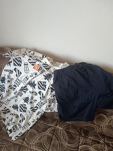 pantalone bele: Komplet pidžama za muškarce - Gornji deo: bela majica kratkih rukava — 1