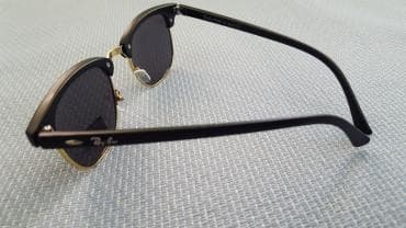 oglad: Ray ban clubmaster, black, unisex, nove. Crno staklo i crno-zlatan ram — 3