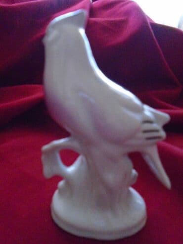 bicikle sa prednjim i zadnjim amortizerima: Prelepa vintage porcelanska figura ptice — 4