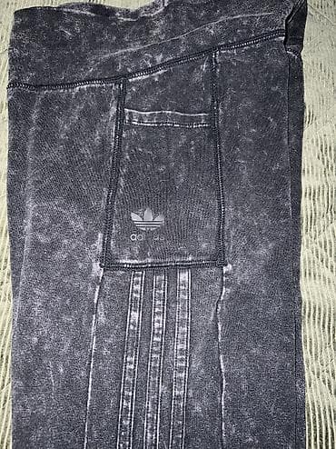 sexy helanke: ADIDAS Originals Wash Leggings women's gray color smooth vel. S — 5