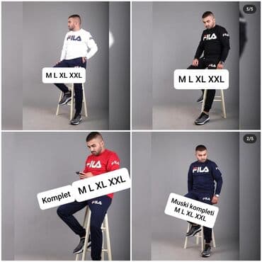 Trenerke: Komplet, Fila, bоја - Šareno, Pamuk — 4