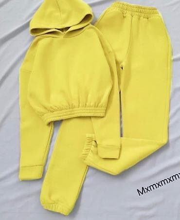 Muška obuća: Trenerke komplet gornji sa kapuljacom i donji deo.Zuta boja futer — 1