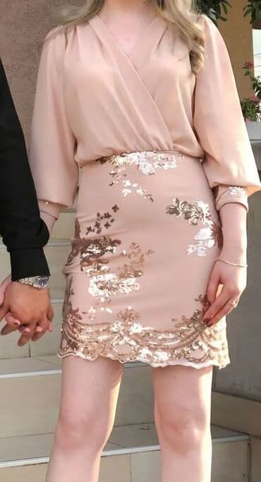 srebrne ogrlice sa cirkonima: One size, color - Beige, Evening, Long sleeves — 1