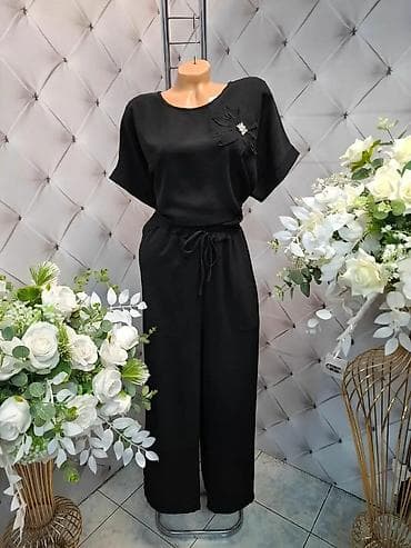 Overalls: Ženski komplet – bluzica i pantalone od lagane, rebraste tkanine - — 4