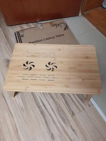 stolovi forma ideale akcija: Bambus stočić za laptop - Materijal: prirodni bambus - Gornja ploča — 2