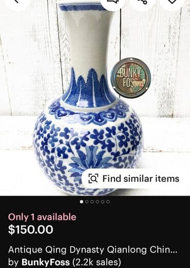 swarovski kristali cena: Vaza nova dinastija Qing car Qianlong 1950g+. Vaza kineska, dinastija — 3