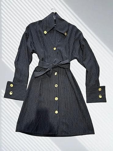 Elegantna košulja‑haljina sa prugama za sve prilike. S, M, L na lalafo.rs Elegantna košulja‑haljina sa prugama za sve prilike. S, M, L