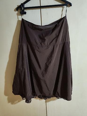 kosulja ispod haljine: Smeđa suknja Quwality Fashion, veličina 40. - Kroj: A-linija, blago — 1