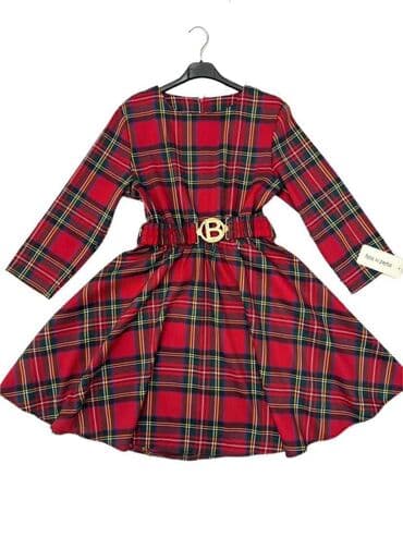 Women's Clothing: A-Dress S, M, L, color - Red, Oversize, Long sleeves — 2
