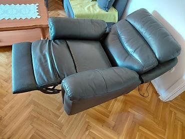 numanovic dvosedi na razvlacenje: Kožna recliner fotelja sa električnim mehanizmom - Materijal — 4