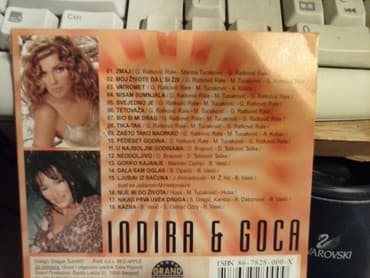 Muzički instrumenti: Cd indira radic i goca bozinvska super xitovi — 2