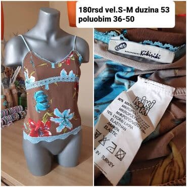 svilene spavacice sa ogrtacem: S (EU 36), Cotton, color - Multicolored — 29