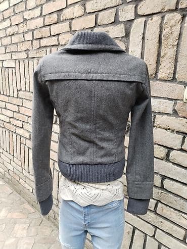 dizel jakne: Bershka kaputić - Veličine: S i M - Boja: tamno siva/melange - Kroj — 2