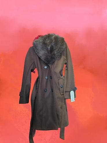 Poslednji kaput u braon boji, veštačko Krzno koje se skida