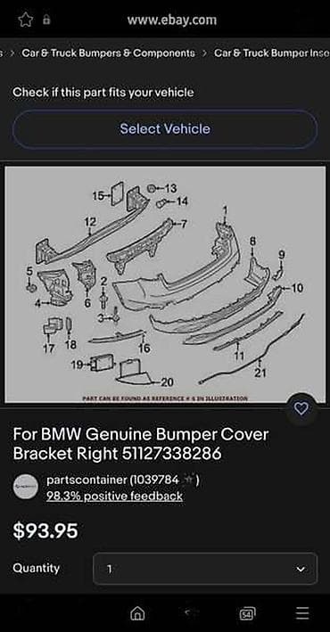 lanci za sneg cena: NOSAČ BRANIKA F16 ZD MSP ZA BMW X6 M, X6 | BMW nosač branika f16 zd — 5