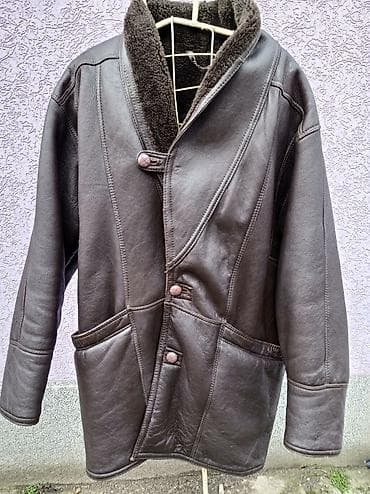 Sportswear: Muški kožni kaput od jagnjeće kože (shearling) - Materijal: prirodna — 4