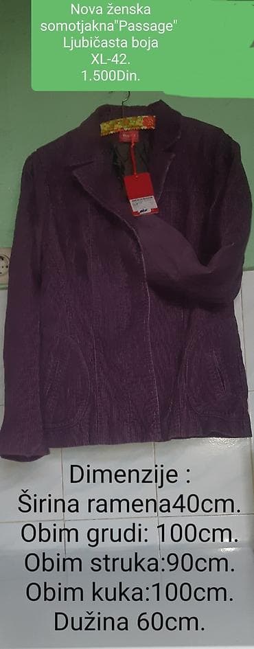 Wedding Clothes & Accessories: Ženska somotska jakna “Passage” u ljubičastoj boji. - Brend: Passage — 1