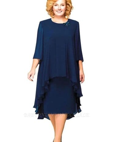 prsluci za punije dame: Amari 3XL, 4XL, 5XL, bоја - Crna, Koktel, klub, Dugih rukava — 2