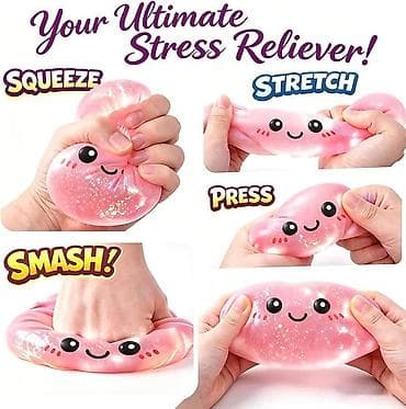 Dumpling Squishy Mystery GLITERASTI je zabavna i mekana fidget