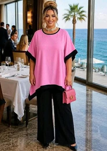 torba coco chanel: Ženska modna komplet-trenerka (tuniko-bluza + široke pantalone) - — 5