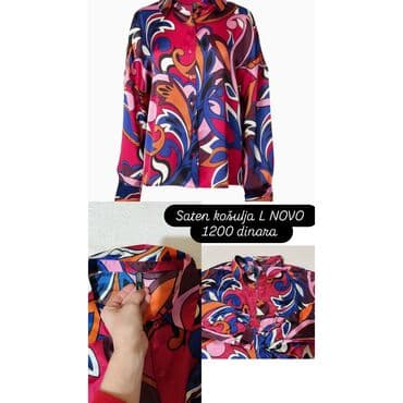 Košulje: Fashion, L, Saten, bоја - Šareno — 1