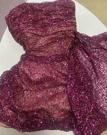 svecani kombinezon: Elegantna večernja haljina n bogatoj boji fuksije/višnje. - Kroj — 1