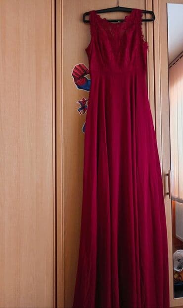 lidl haljine 2024: S (EU 36), color - Burgundy, Evening, With the straps — 1