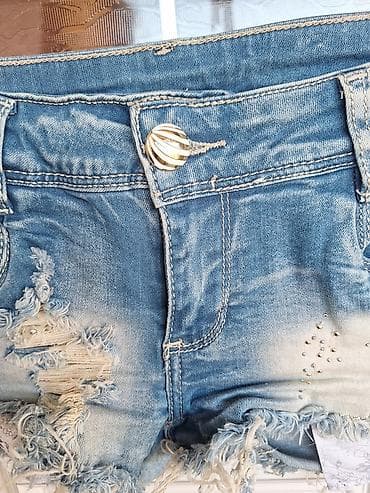 farmerke marcello: Ženske teksas šorts – veličina M - Model: kratki, skinny kroj sa — 4