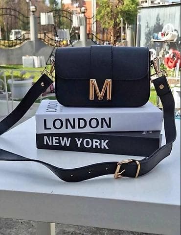 Belts: Ženska crossbody torba sa metalnim slovom “M” - Kompaktna torbica — 9