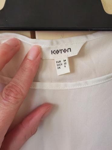 flanelska kosulja: Bela ženska bluza Koton - Brend: Koton - Veličina: EU 34 / DE 32 / UK — 2