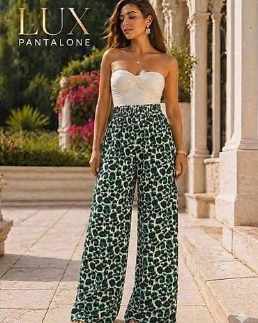 pantalone push up: LUX PANTALONE – ženske široke pantalone sa animal printom 2 kom. 2900 — 2