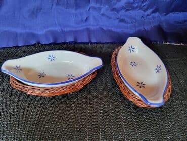 silikonski set za kuhinju: Porcelanske nove,vintaz posude. Posude za soseve — 3