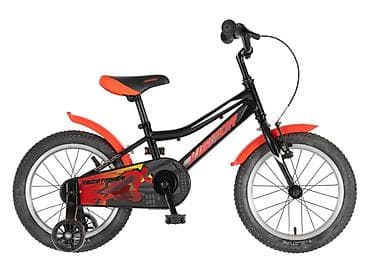 ranac sa imenom: Bicikl kids Visitor Redstriker 16" 9" V-brake + kontra, crno-crveni — 1