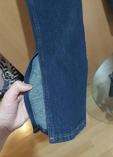 denim suknje: Massimo Dutti farmerke – tamno plavi, klasičan kroj - Original — 2