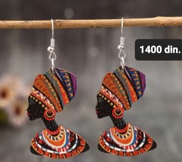 Minđuše: Handmade, Materijal: Drvo