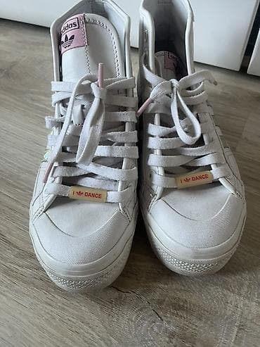 nike patike 270: Adidas ženske patike – model visokog profila, bele boje sa ružičastim — 5