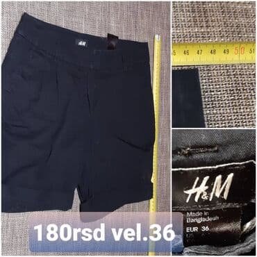 ledzend pantalone: H&M ženske šorts pantalone, crne boje. - Veličina: EUR 36 - — 1
