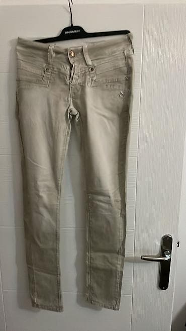 forclaz pantalone: Ženske pantalone – bež/peščana nijansa, uski kroj - Materijal — 1