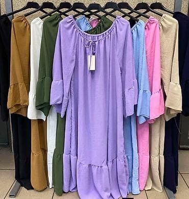 bele tunike za plazu: Ženska oversized haljina sa volanima do 2xl - Model: komotna — 3