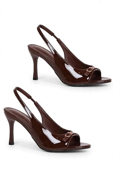 zarine papuce: Elegantne ženske sandale sa štiklom - Model: slingback sandale sa — 1