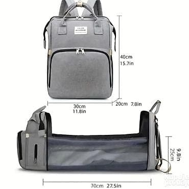 benetton za bebe: Multifunkcionalni ranac za mame i bebe – 2u1 torba + prenosivi — 4