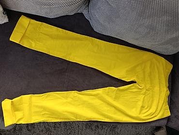 exit obuca muska: Žute pantalone - Boja: intenzivno žuta - Kroj: ravan nogavicama — 2