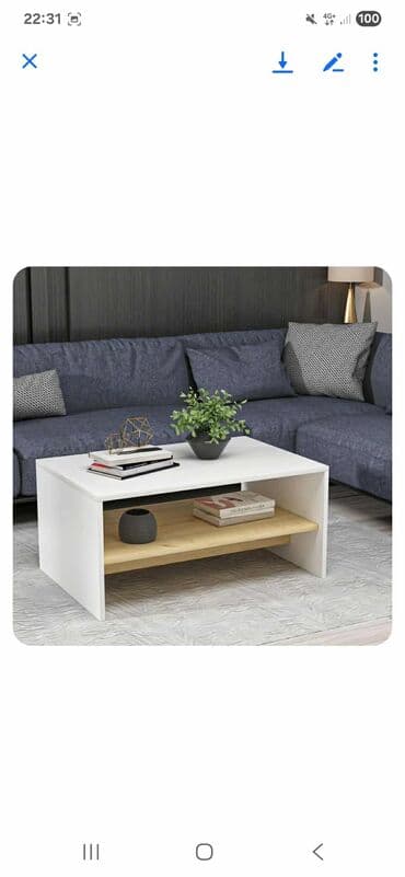 polovan namestaj za kafice: Apollon - White, Sapphire Oak White Sapphire Oak Coffee Table 100% — 15