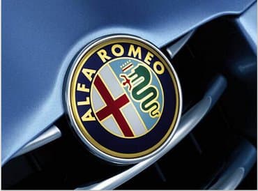 Tuning oprema: Alfa Romeo - samolepljivi metalni (aluminijumski) logo-amblem — 1